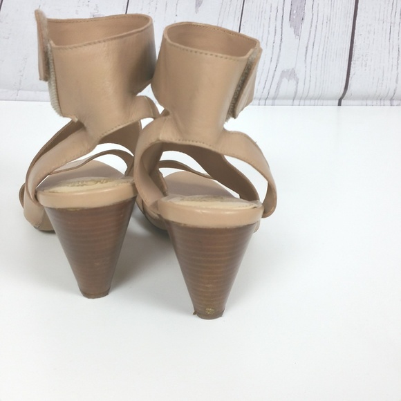 Vince Camuto Tan Strappy Chunky Ankle Heel Sandal - Picture 3 of 7